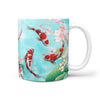 Koi Fish Print 360 White Mug