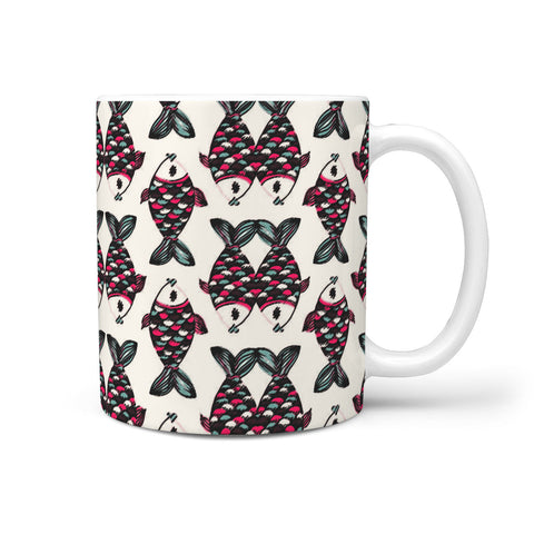 Fish Patterns Print 360 White Mug