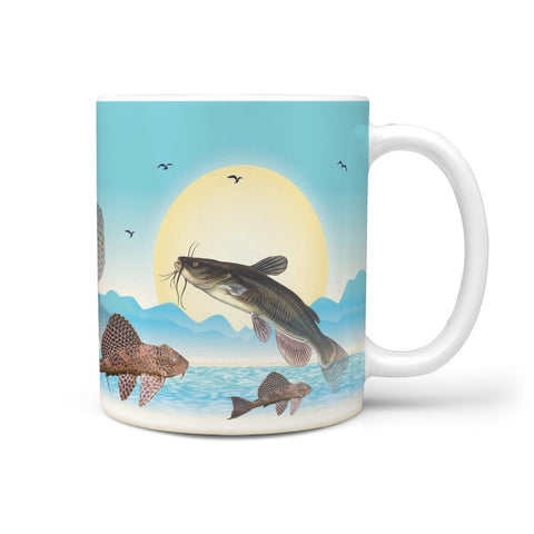 Sucker-Mouth Catfish Print 360 White Mug