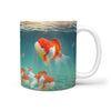 Cute Oranda Fish Print 360 White Mug