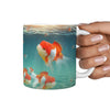 Cute Oranda Fish Print 360 White Mug