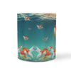 Cute Oranda Fish Print 360 White Mug