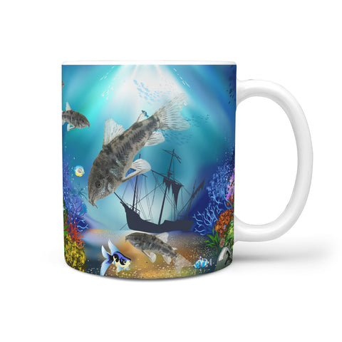 Corydoras paleatus Fish Print 360 White Mug