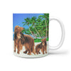 Dachshund Dog On Beach Print 360 Mug