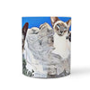 Siamese Cat Mount Rushmore Print 360 White Mug