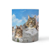 Lovely Norwegian Forest Cat On Mount Rushmore Print 360 Mug