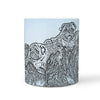 Pug Dog Mount Rushmore Print 360 White Mug