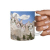 Cute Cornish Rex Mount Rushmore Print 360 White Mug