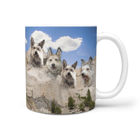 Berger Picard Dog Mount Rushmore Print 360 White Mug