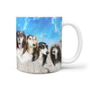 Black Saluki Dog Art Mount Rushmore Print 360 Mug