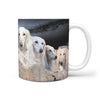 White Saluki Dog On Mount Rushmore Print 360 Mug