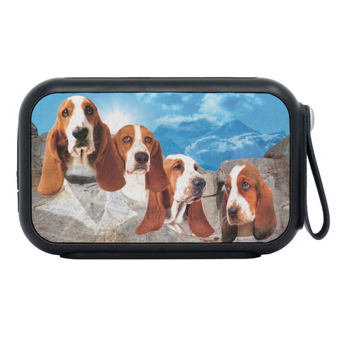 Basset Hound On Mount Rushmore Print Bluetooth Speaker