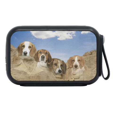 American Foxhound On Mount Rushmore Print Bluetooth Speaker