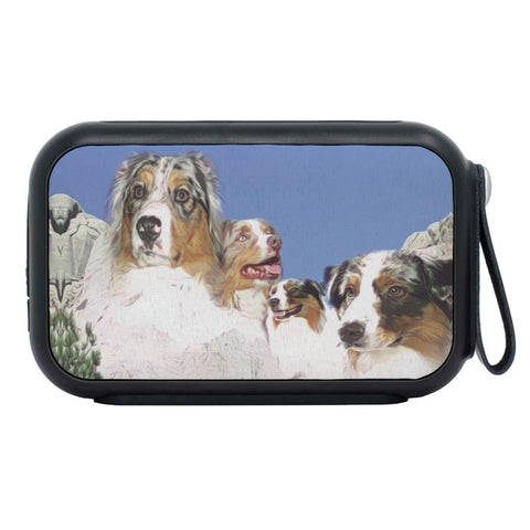 Australian Shepherd Mount Rushmore Print Bluetooth Speaker