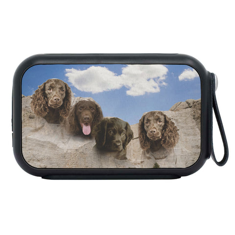 American Water Spaniel On Mount Rushmore Print Bluetooth Speaker