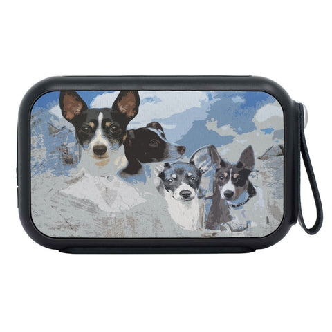 Rat Terrier Mount Rushmore Print Bluetooth Speaker