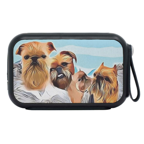 Brussels Griffon Mount Rushmore Print Bluetooth Speaker