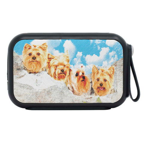 Yorkshire Terrier Dog Art On Mount Rushmore Print Bluetooth Speaker