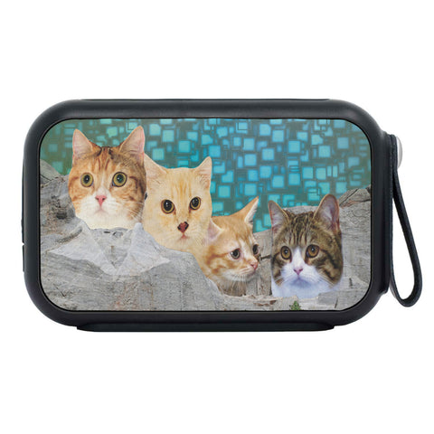 Munchkin Cat On Mount Rushmore Print Bluetooth Speaker