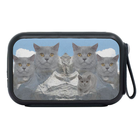 British Shorthair Cat Mount Rushmore Print Bluetooth Speaker