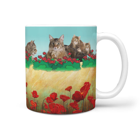 Maine Coon Cat Print Mugs