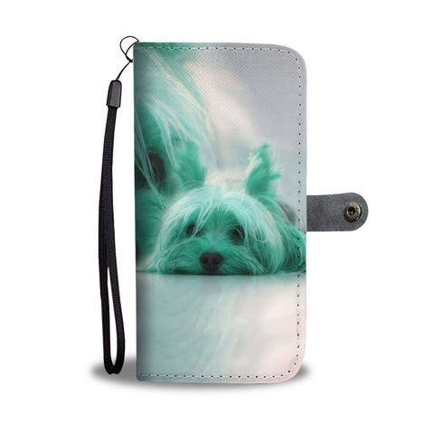 Cute Yorkshire Terrier Print Wallet Case