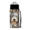 Bearded Collie Dog In Lots Print Wallet Case