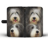 Bearded Collie Dog Print Wallet Case