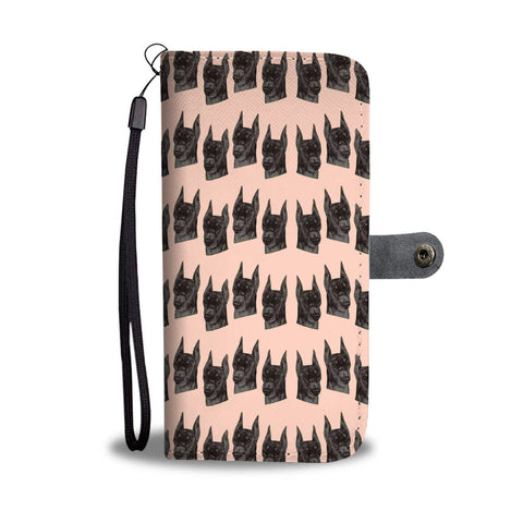 Doberman Pinscher Dog Pattern Print Wallet Case