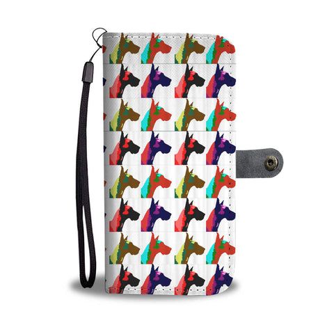 Great Dane Dog Pattern Print Wallet Case