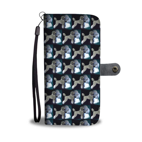 Poodle Dog Pattern Print Wallet Case