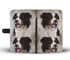 Cute Border Collie Dog Print Wallet Case