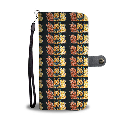 Australian Terrier Pattern Print Wallet Case