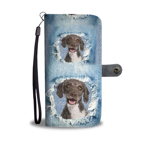 Cute Spanish Water Dog Print Wallet Case