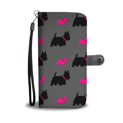 Scottish Terrier Patterns Print Wallet Case