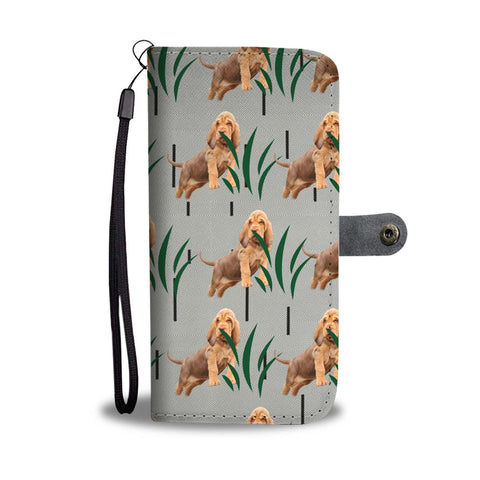 Bloodhound Dog Patterns Print Wallet Case