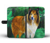 Amazing Rough Collie Dog Print Wallet Case