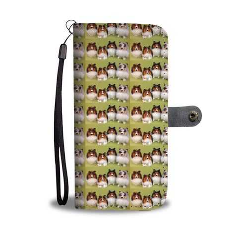 Shetland Sheepdog Pattern Print Wallet Case