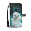 Cute Poodle Print Wallet Case
