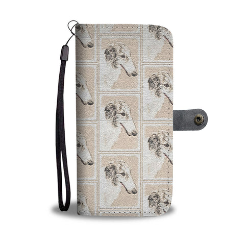 Borzoi Dog Patterns Print Wallet Case