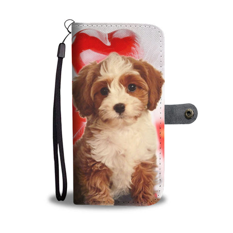 Cute Cavapoo Dog Wallet Case