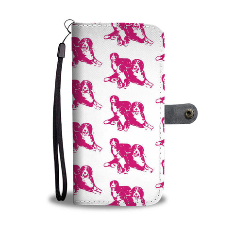 Bernese Mountain Dog With Family Patterns Print Wallet Case
