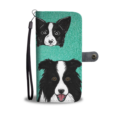 Amazing Border Collie Dog Print Wallet Case