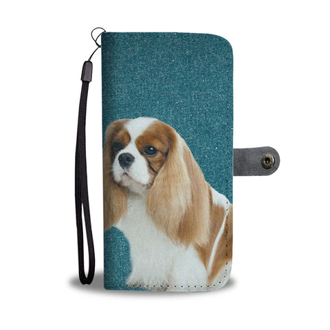 Cute Cavalier King Charles Spaniel Dog Print Wallet Case