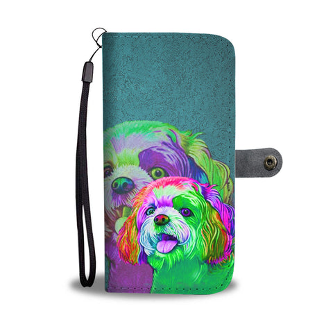 Shih Tzu Dog Art Print Wallet Case