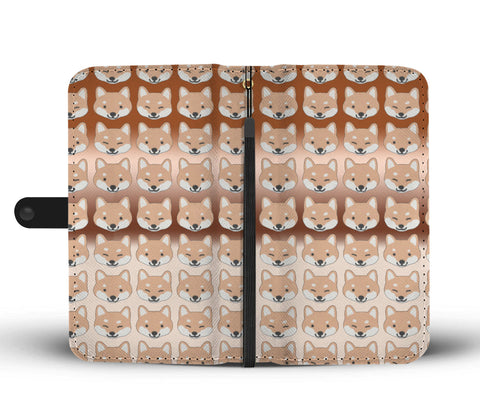 Shiba Inu Dog Patterns Print Wallet Case