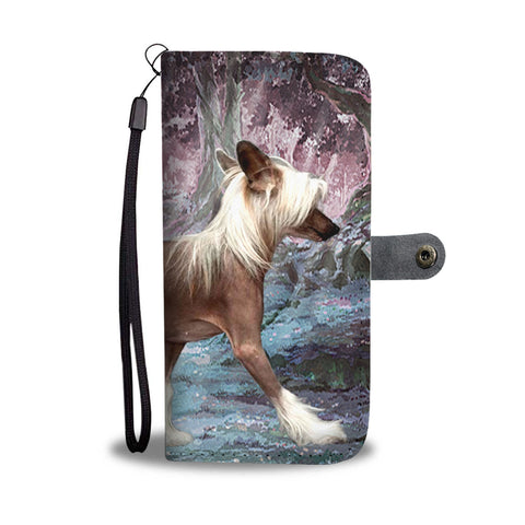 Chinese Crested Dog Print Wallet Case