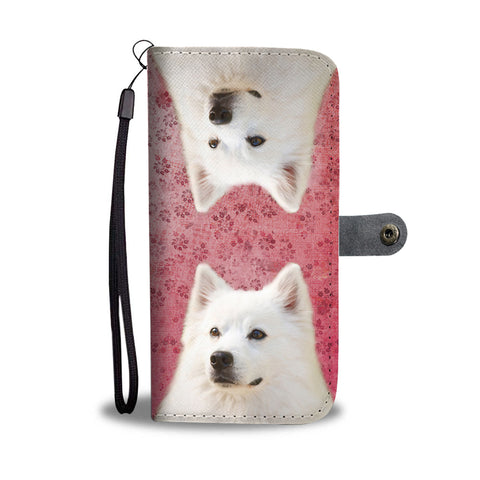 Cute American Eskimo Dog Print Wallet Case