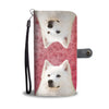 Cute American Eskimo Dog Print Wallet Case