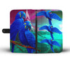 Hyacinth Macaw Parrot Print Wallet Case